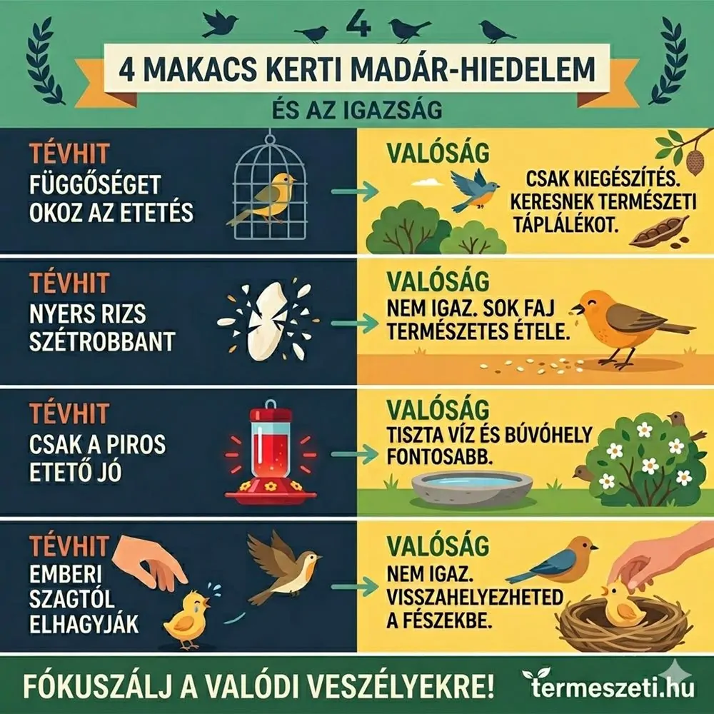 4 makacs kerti madárhiedelem