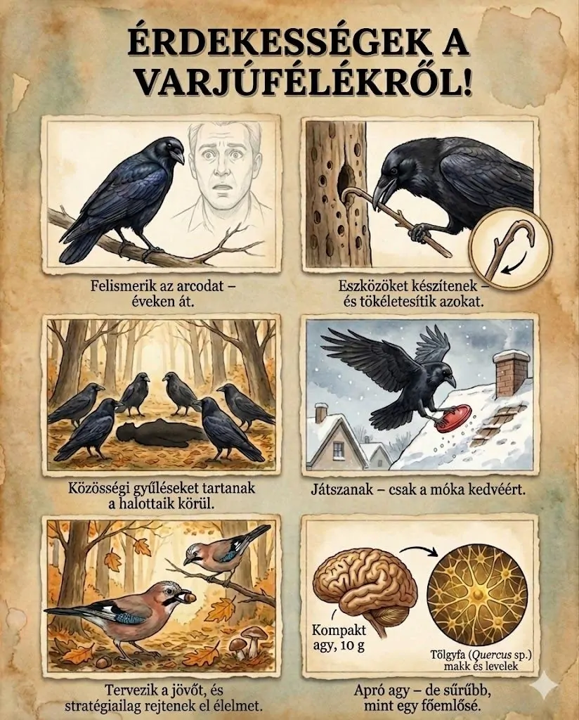 6 döbbenetes dolog, amit a varjúfélék tudnak