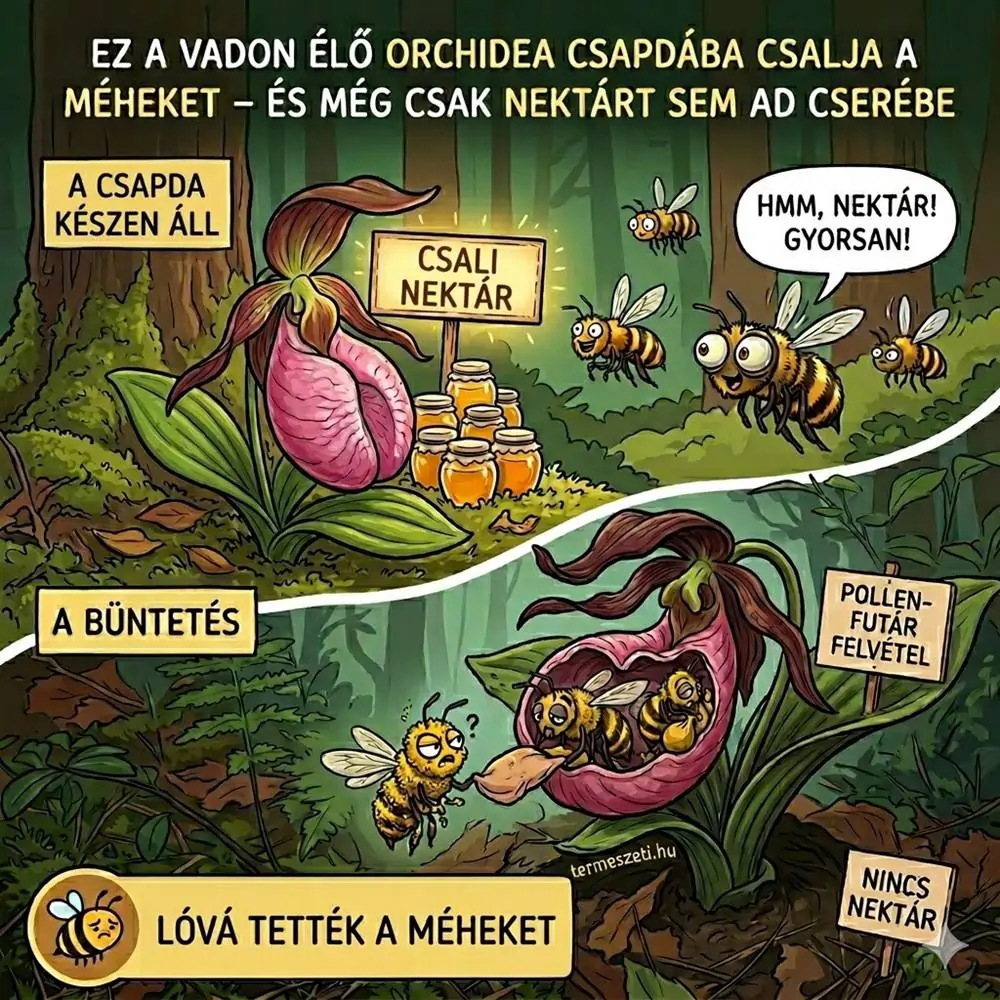 Ez a vadon élő orchidea csapdába csalja a méheket