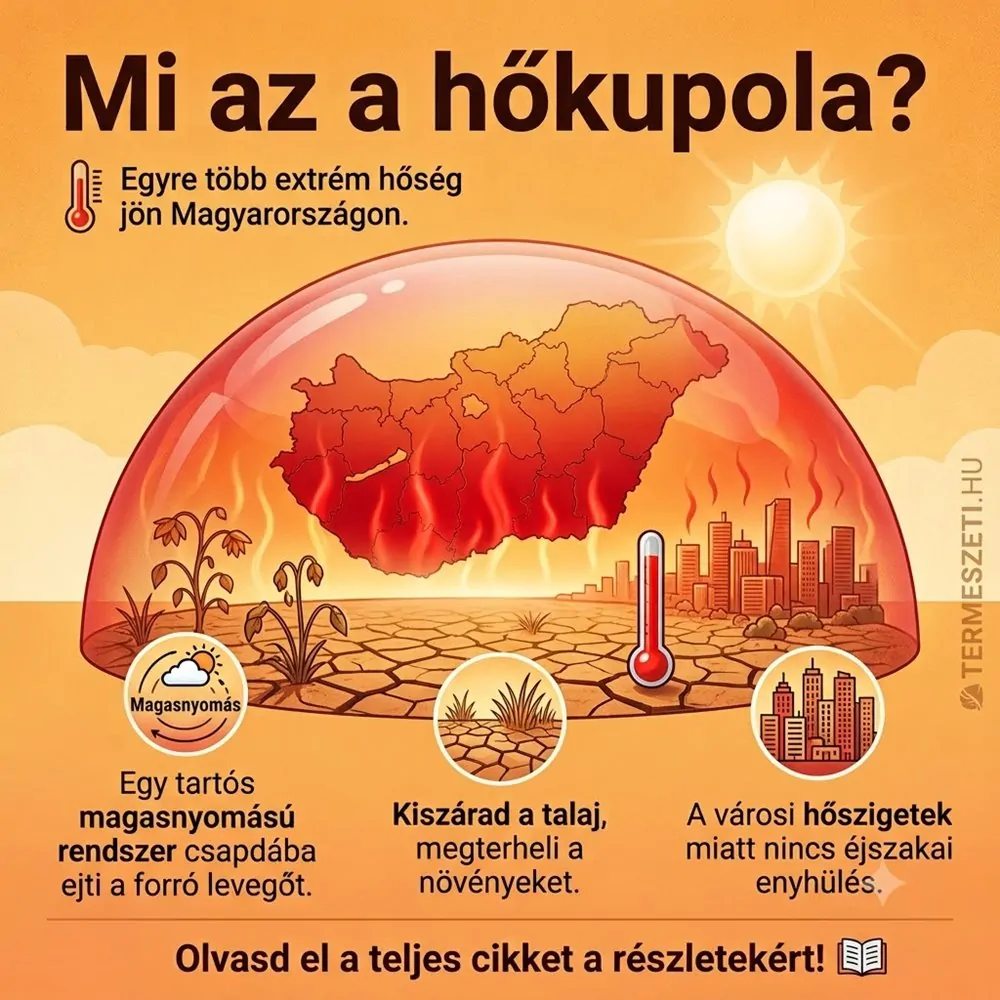 Hőkupola Magyarország felett